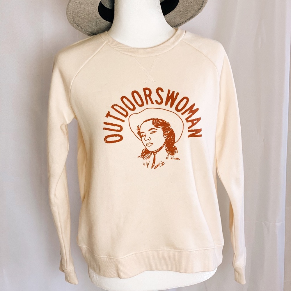 Outdoorsy Woman Cream Sweatshirt